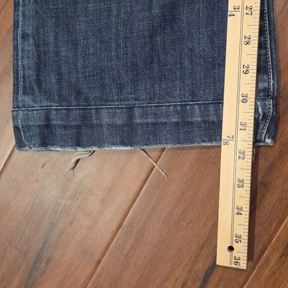 7 For All Mankind Dojo Jean Wide Leg Women's Size 26 Distressed Grunge 7FAM - Picture 9 of 11